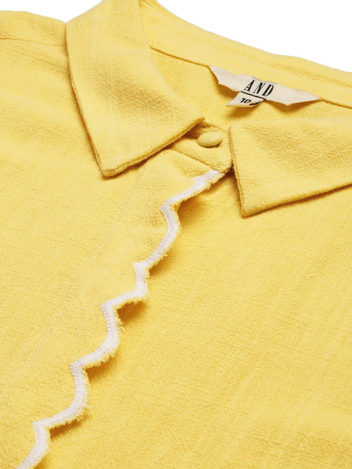 AND Women Yellow Regular Top