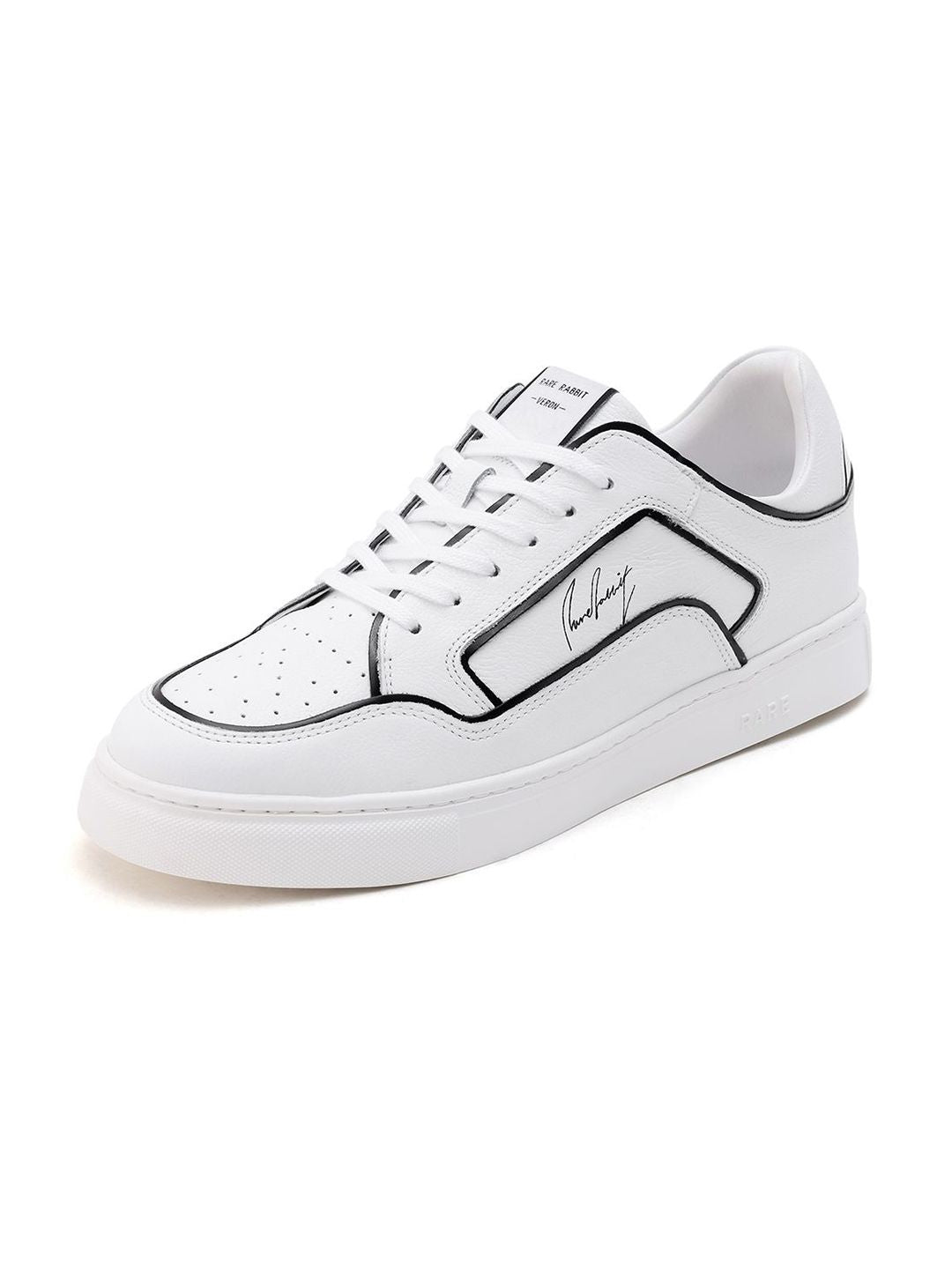 RARE RABBIT Men Perforations Leather Sneakers