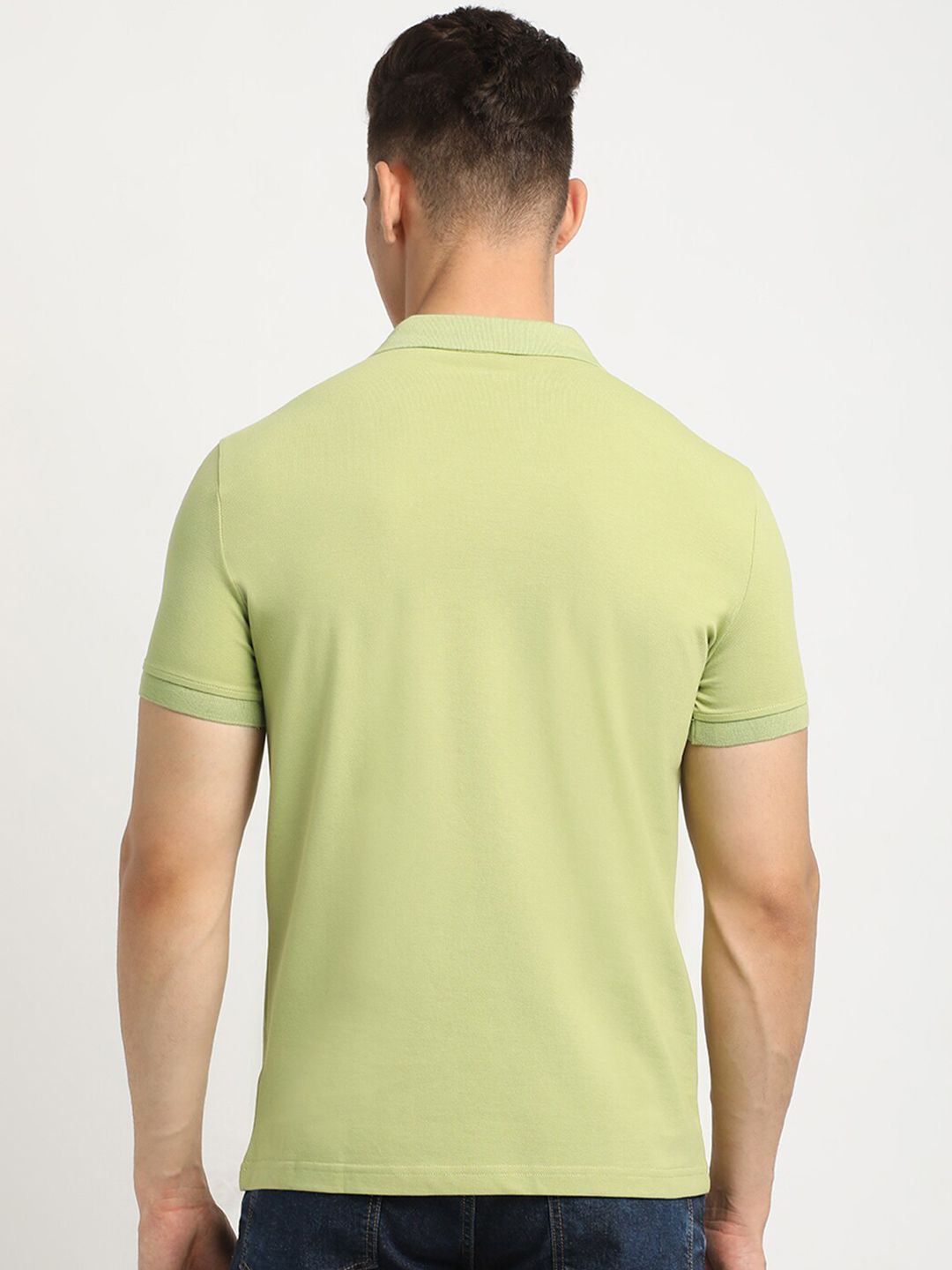 THE BEAR HOUSE Polo Collar Short Sleeves Slim Fit T-shirt