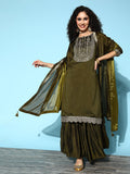 Libas Women Floral Silk Blend Hyper Texture Kurta Set