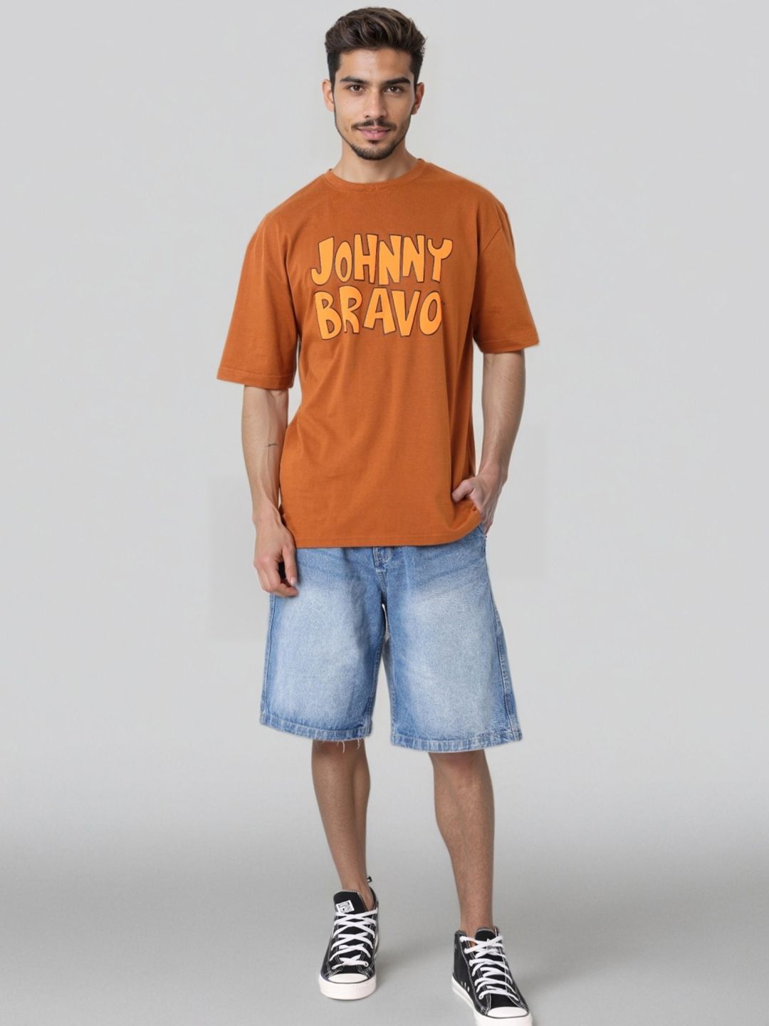 The Indian Garage Co Men Printed Applique Boxy T-shirt