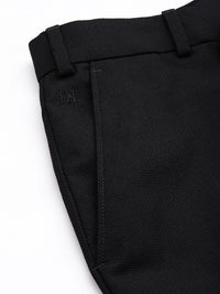 Raymond Men Self Design Mid-Rise Textured Slim Fit Formal Trousers