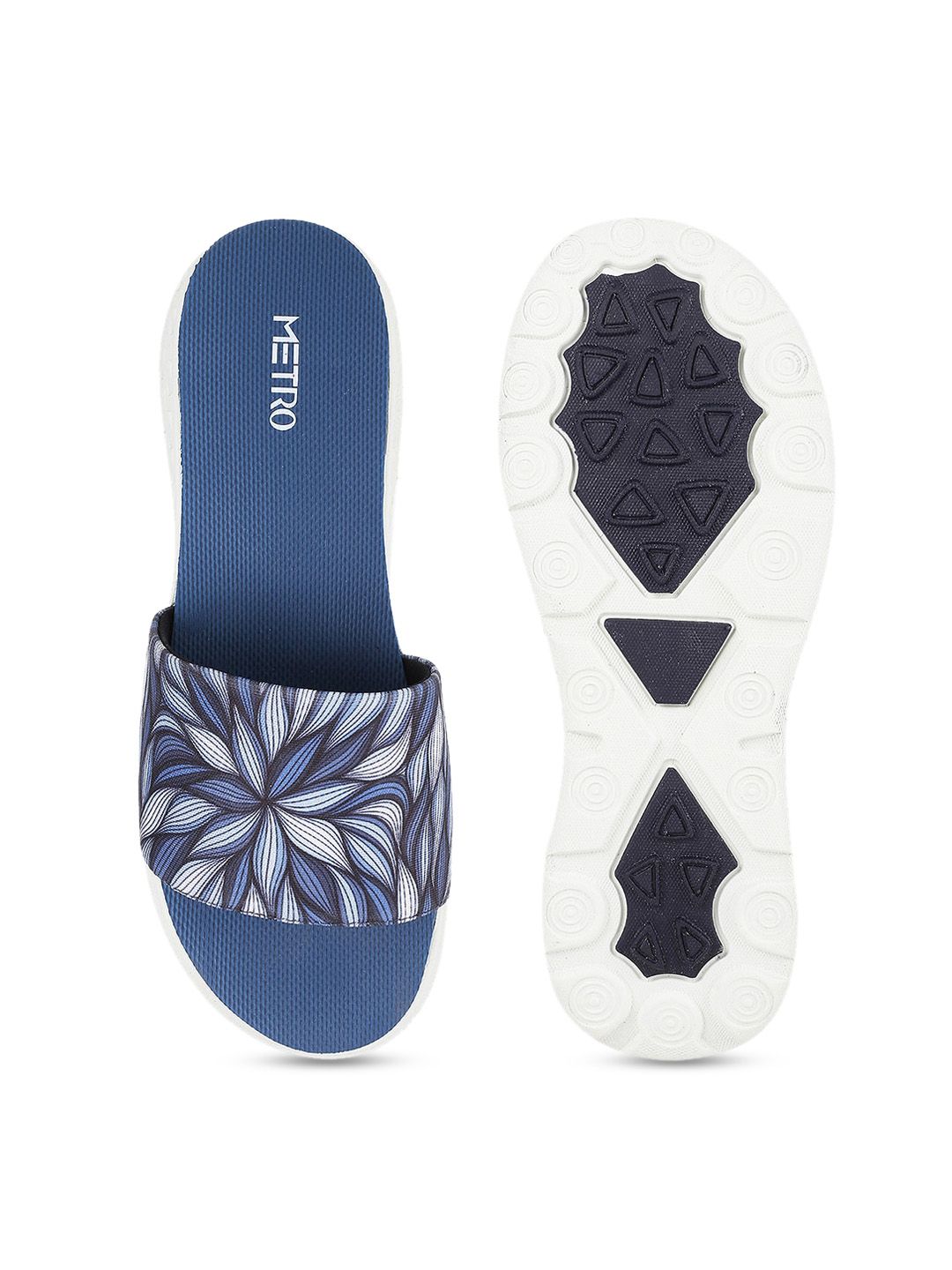Metro Printed Open Toe Flats