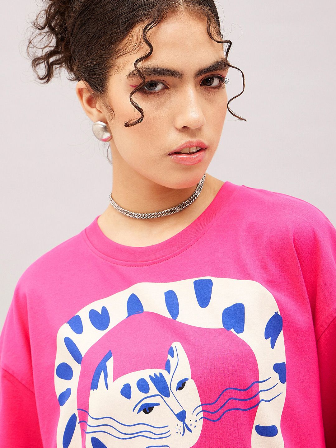 SASSAFRAS Graphic Printed Pure Cotton Oversized T-shirt