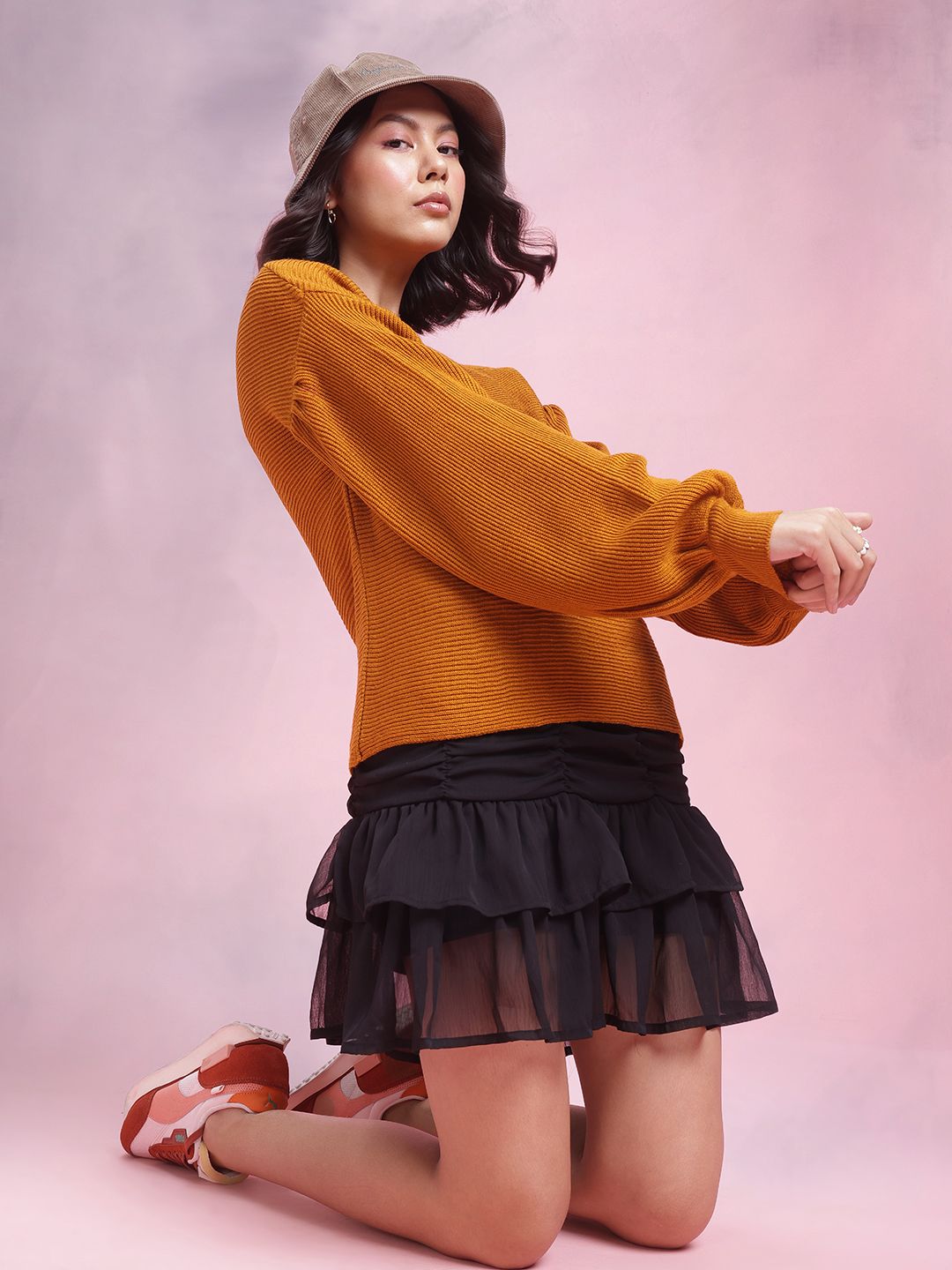 DressBerry Acrylic Ribbed Pullover