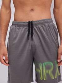 HRX by Hrithik Roshan Men Typography Print Rapid-Dry Training Shorts