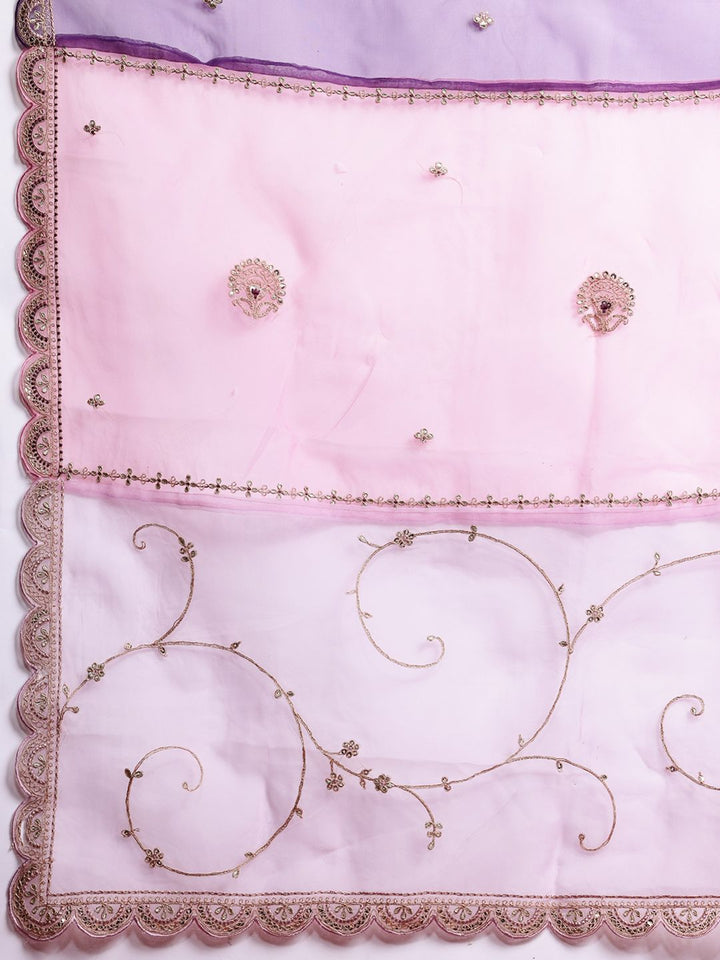 Indo Era Ethnic Motifs Embroidered Kurta With Trousers & Dupatta