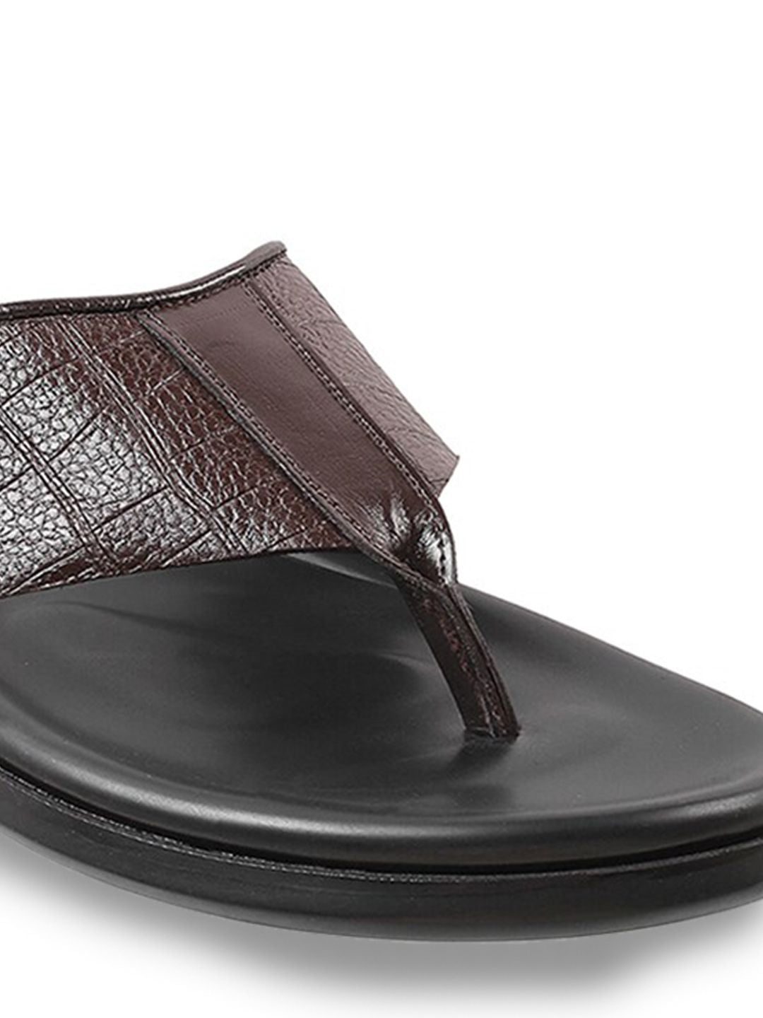 Metro Men Textured Leather Comfort Sandals