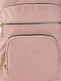 Lino Perros Women Peach-Coloured Solid Backpack