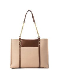 Lino Perros Colourblocked Oversized Bucket Tote Bag with Applique