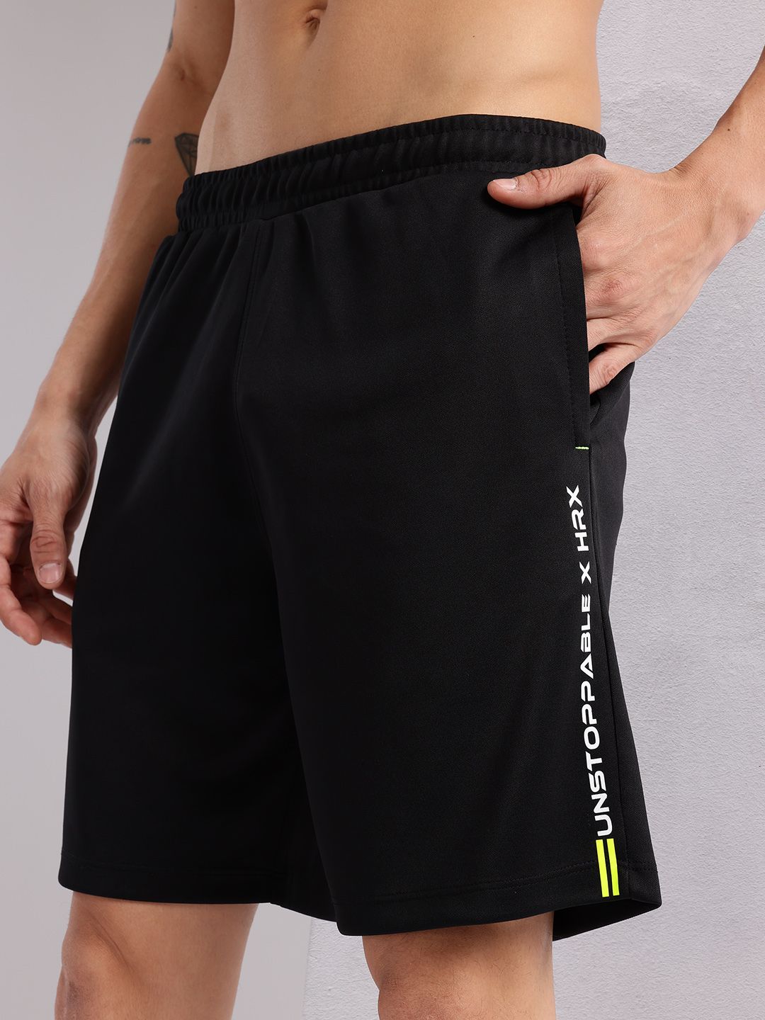 HRX by Hrithik Roshan Men Rapid-dry Typography Print Training Shorts