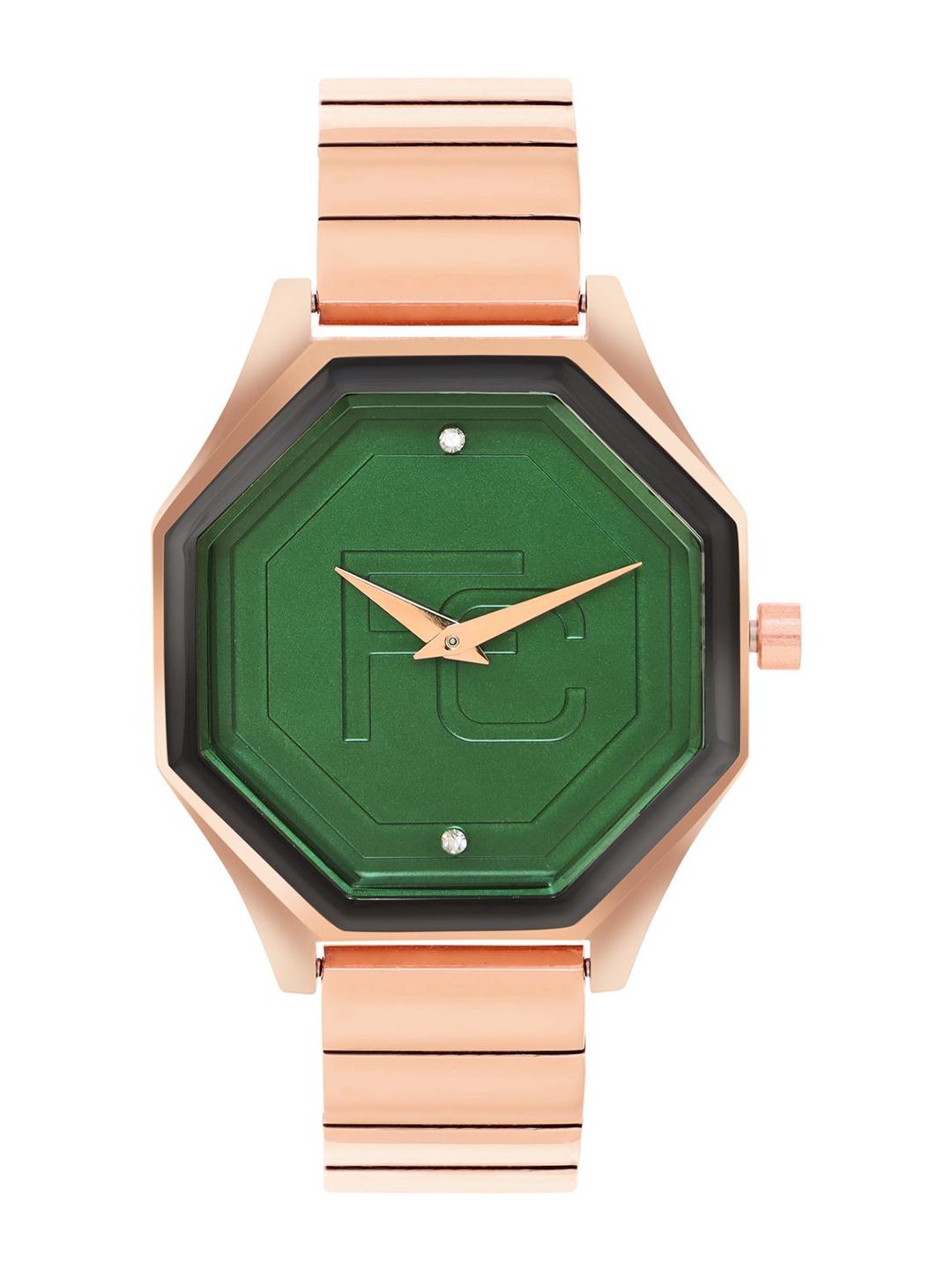 Perancis Sambungan Wanita Dial & Gelang Gaya Tali Analog Watch FCN090RGM