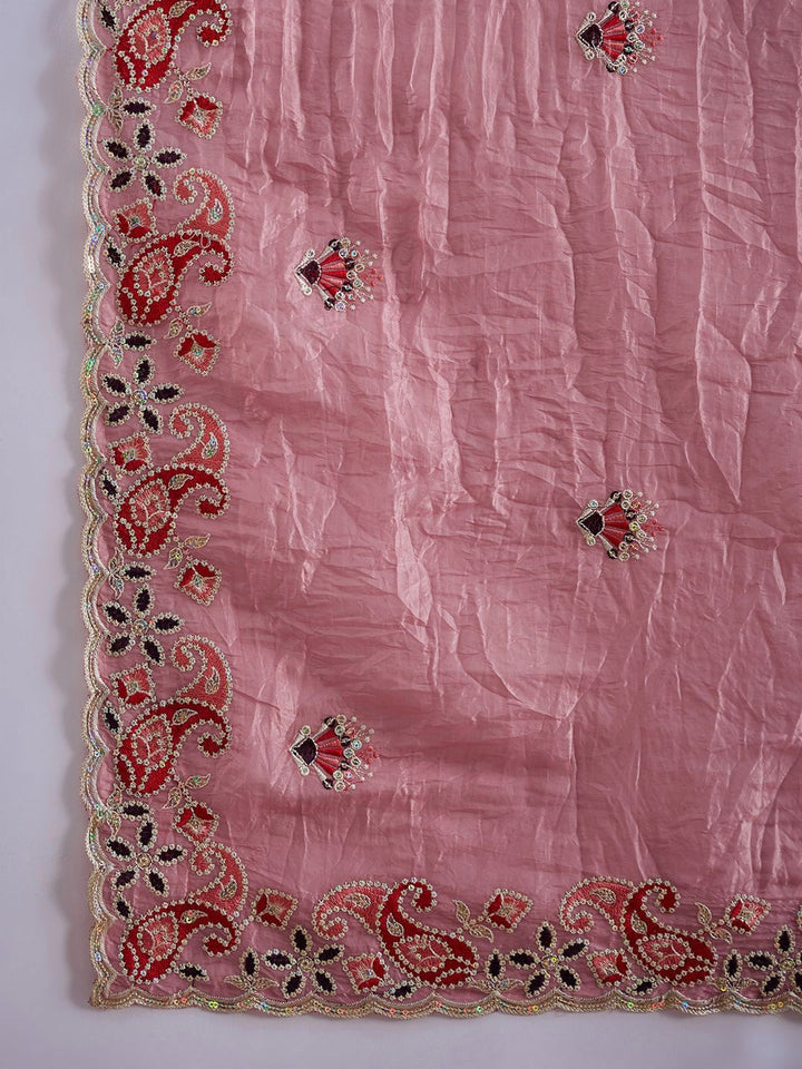 Saree mall Embellished Sequinned Tissue Heavy Work Sarees