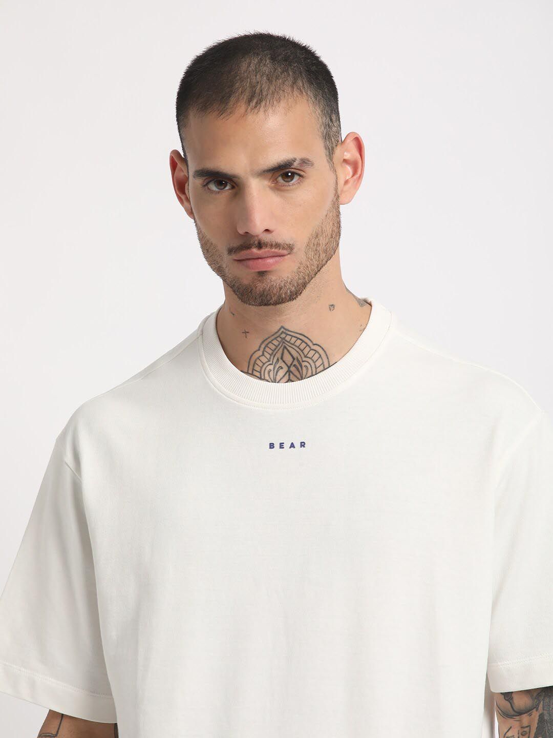 THE BEAR HOUSE Typography Printed Regular Fit Cotton T-shirt