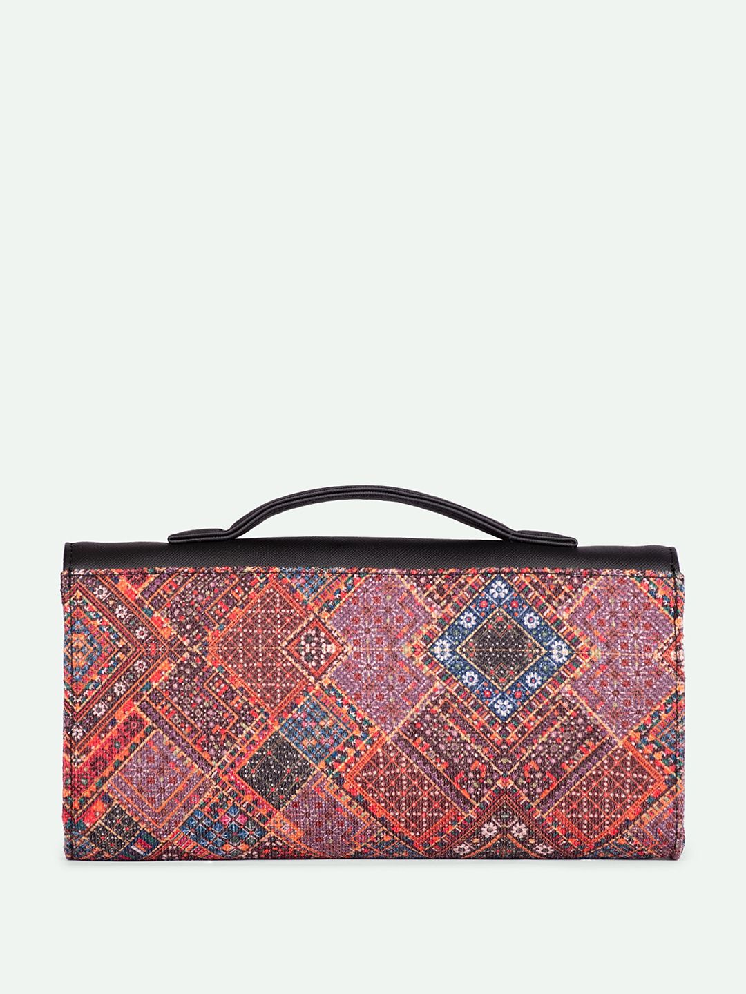 ZOUK Rhea Kapoor Bhuj Rabari Textured Water Resistant Jute Envelope Clutch