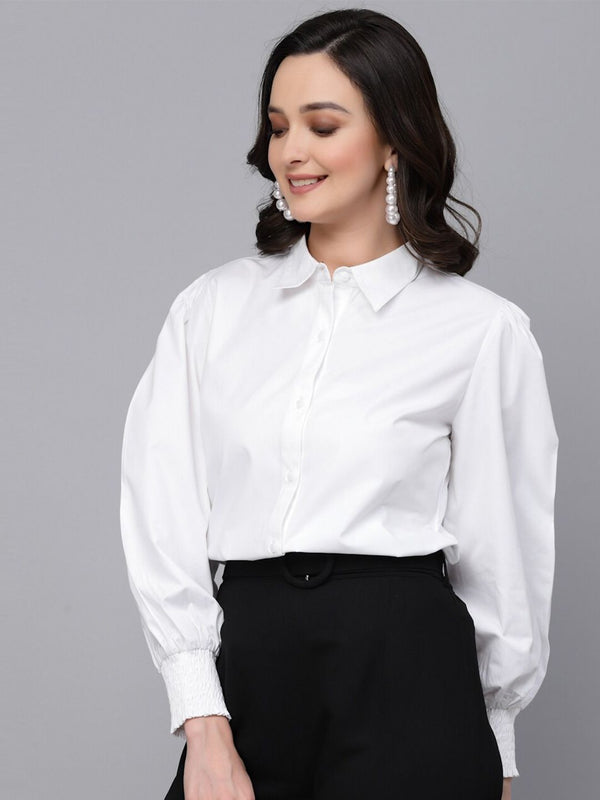 Style Quotient Smart Regular Fit Bishop Sleeves Formal Shirt