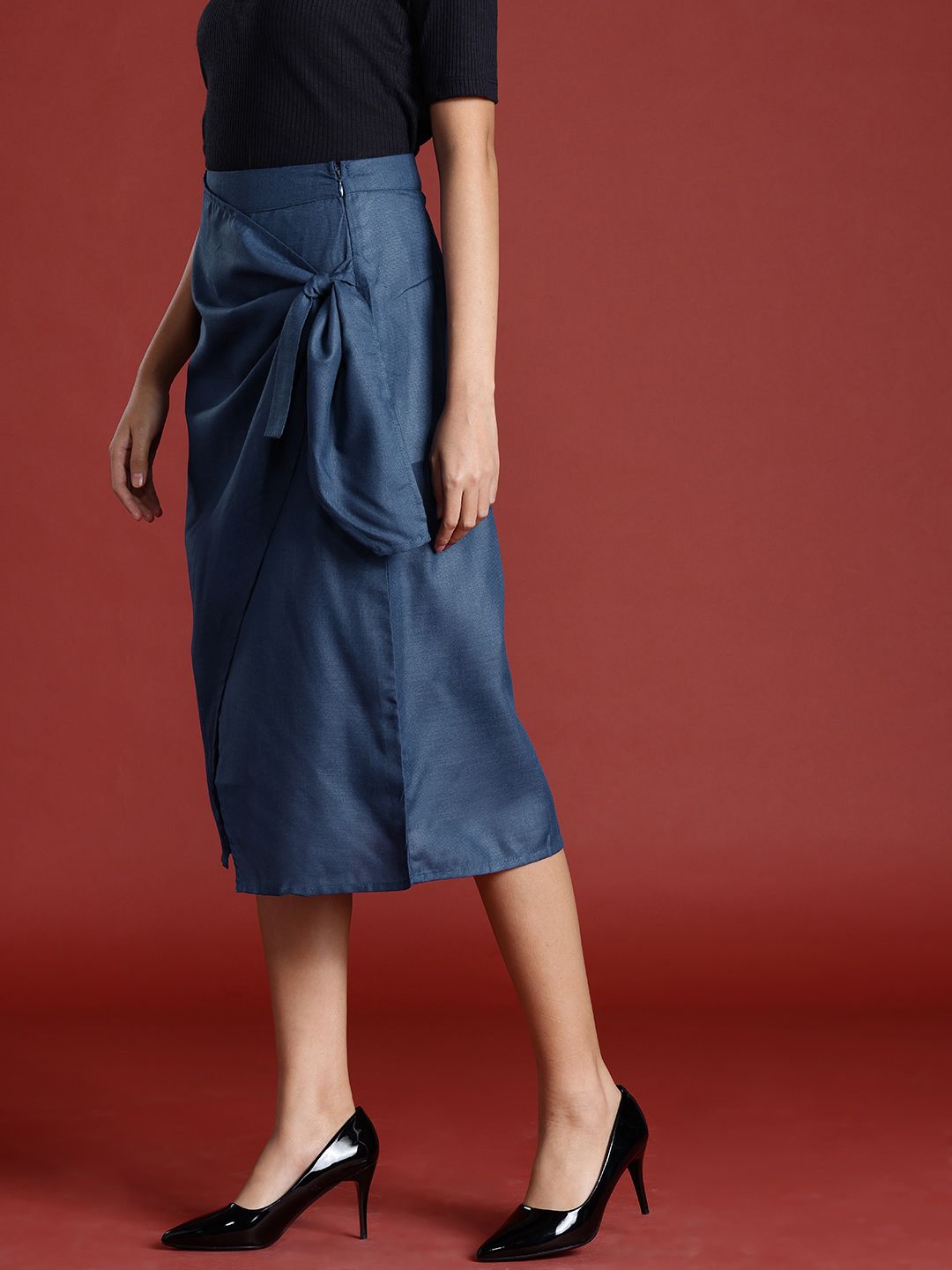 all about you Wrap Tie-Up A-Line Skirt
