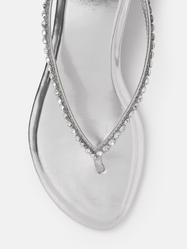 Lino Perros Women Embellished Open Toe Flats