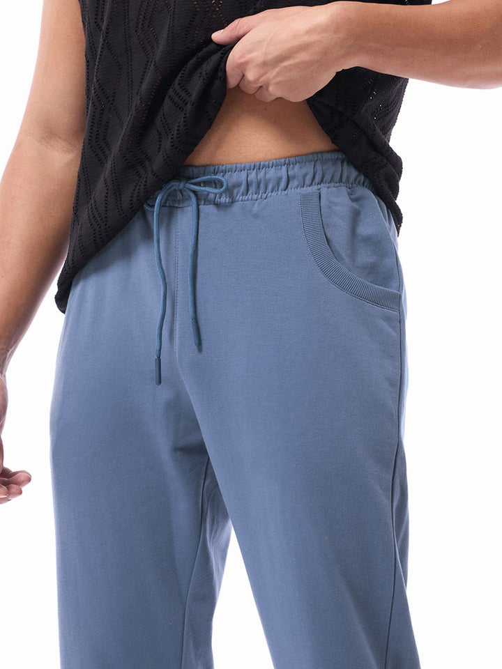 Bewakoof Men Blue Solid Joggers