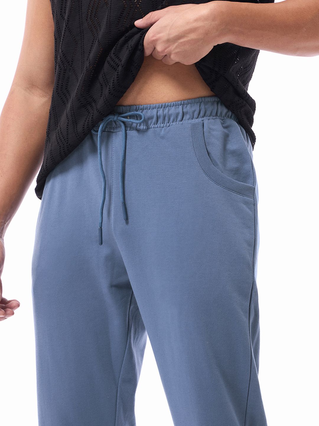 Bewakoof Men Blue Solid Joggers