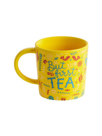 Chumbak Yellow Printed Ceramic Mug