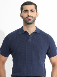 RARE RABBIT Men Mesk Polo Collar Slim Fit Cotton T-Shirt