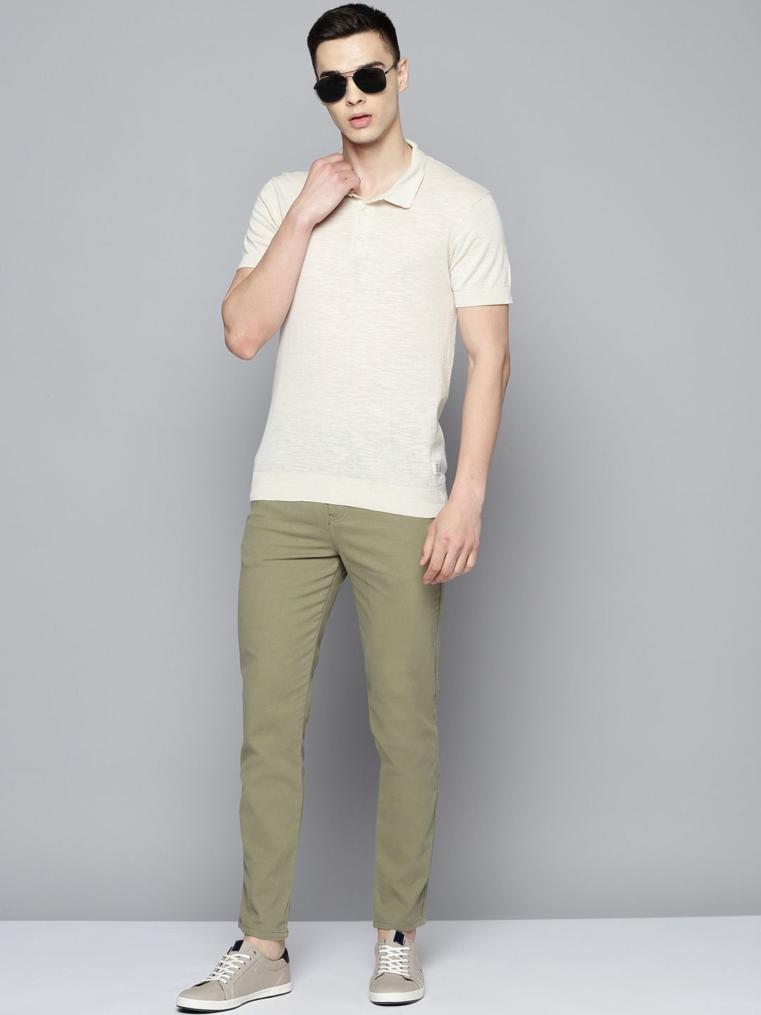 HIGHLANDER Men Slim Fit Chinos Trousers