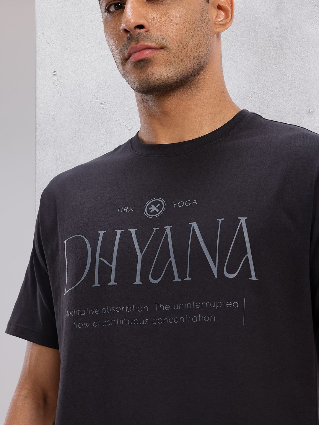 HRX by Hrithik Roshan Printed Pure Cotton Yoga T-shirt