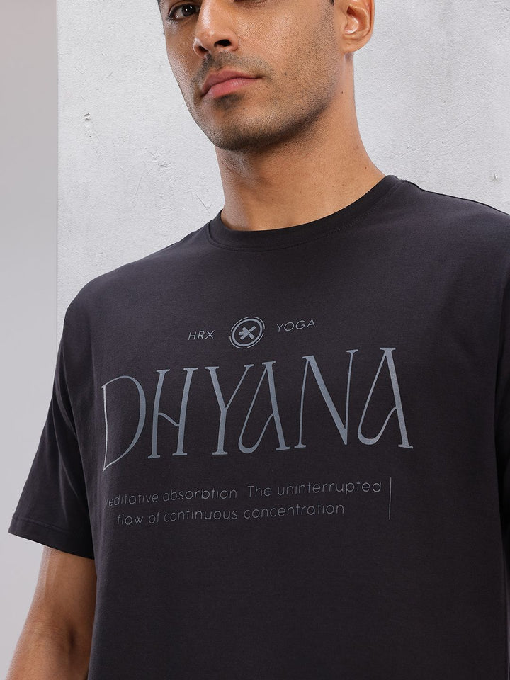 HRX by Hrithik Roshan Printed Pure Cotton Yoga T-shirt