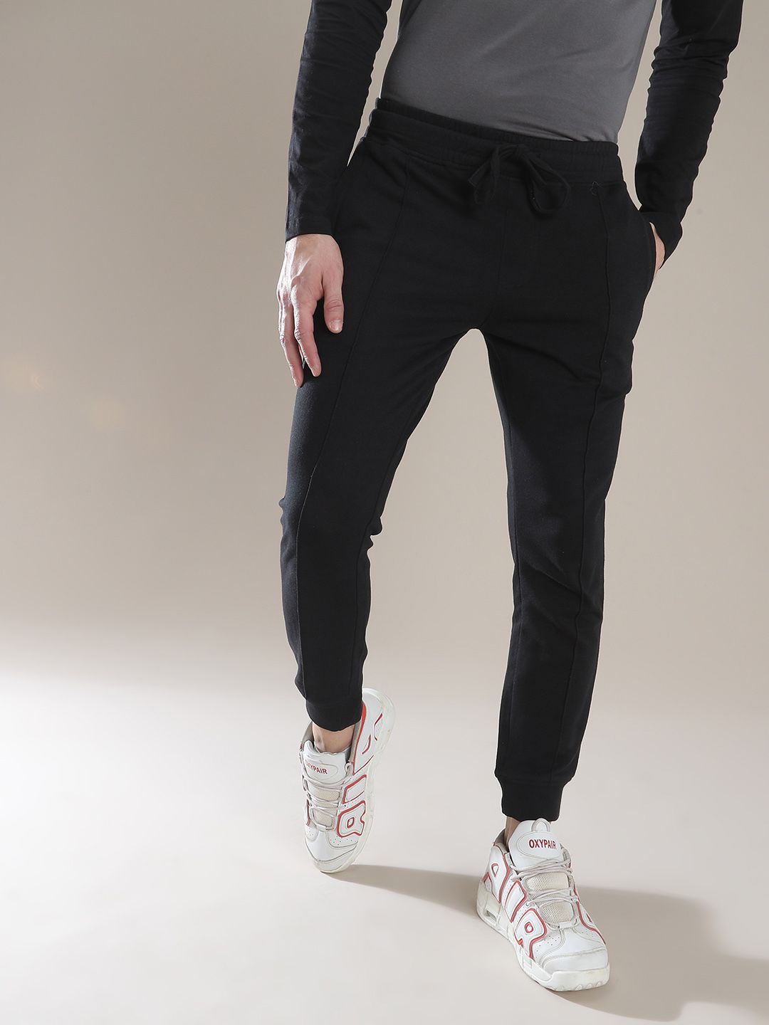 The Indian Garage Co Men Black Solid Slim Fit Jogger