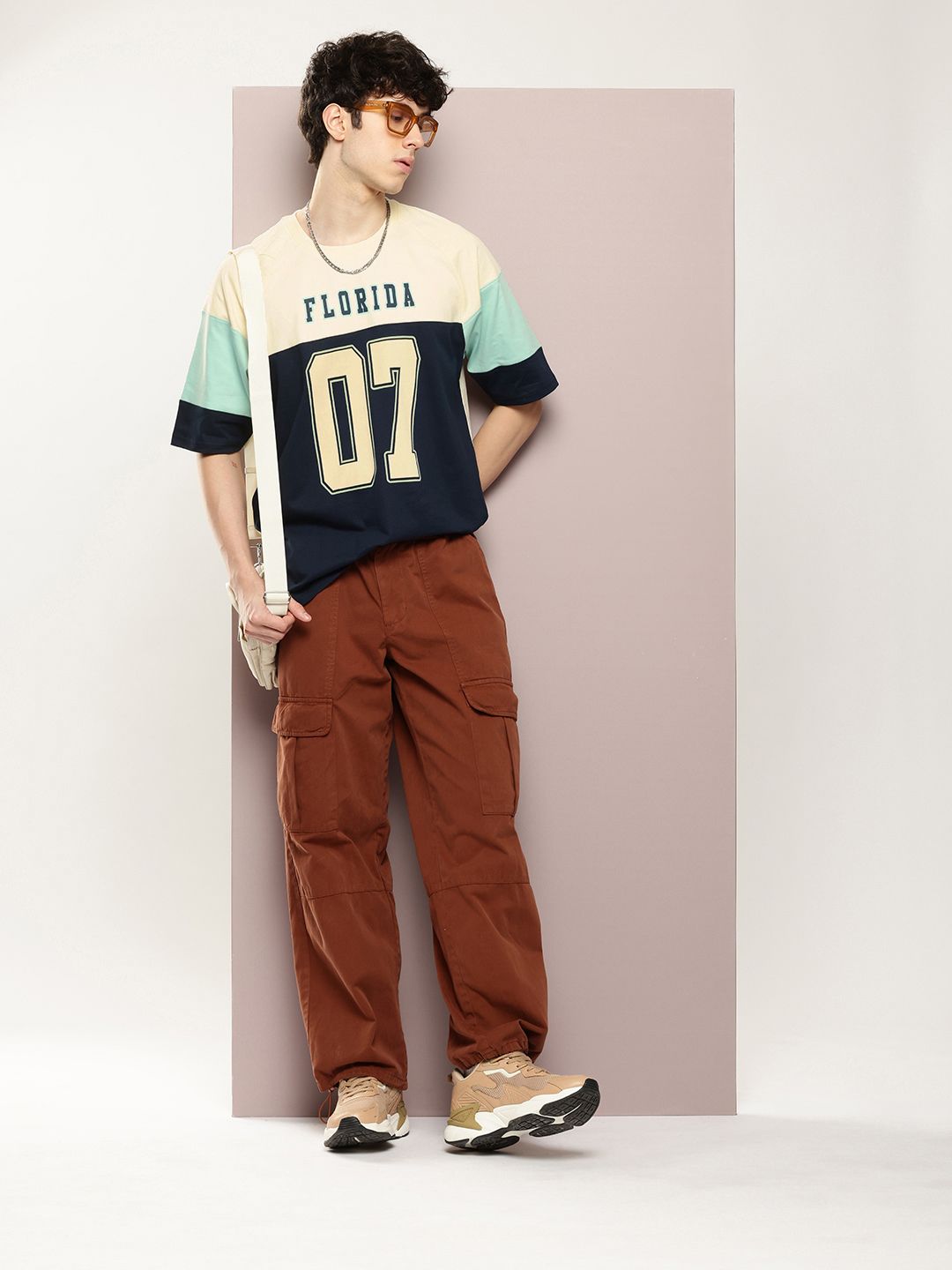 DILLINGER Men Typography Printed Oversized T-shirt