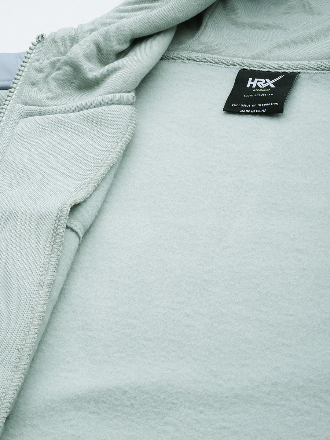 HRX by Hrithik Roshan Men Grey Solid Hooded Bomber Jacket