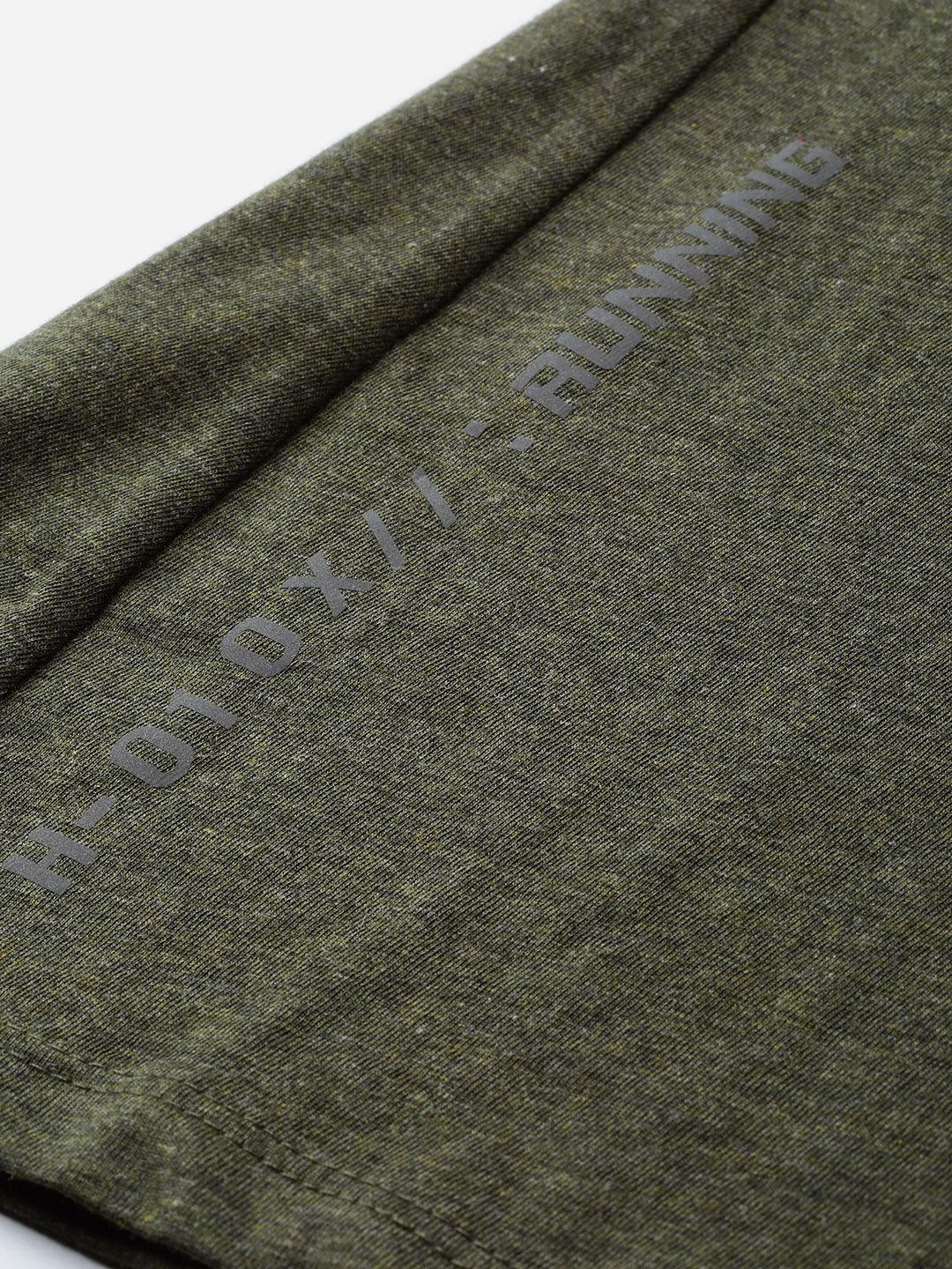 Hrx By Hrithik Roshan Women Olive Melange Solid Rapid-Dry Running Tshirt