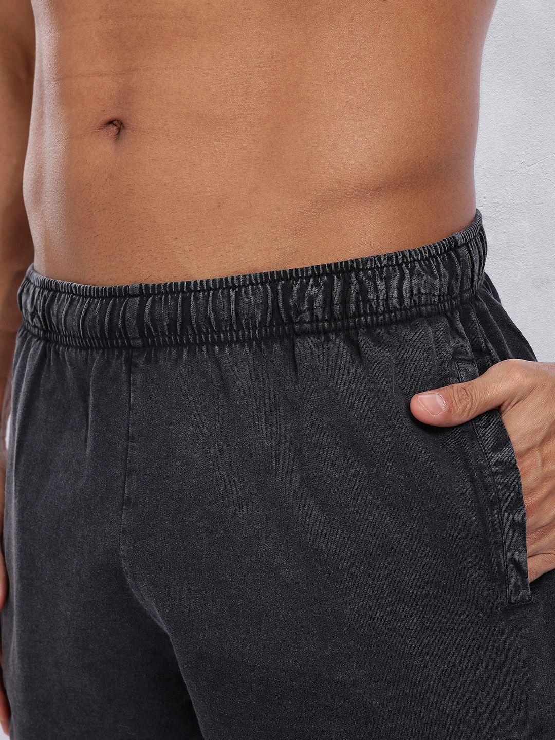 HRX by Hrithik Roshan Men Brand Logo Print Pure Cotton Washed Effect Training Shorts