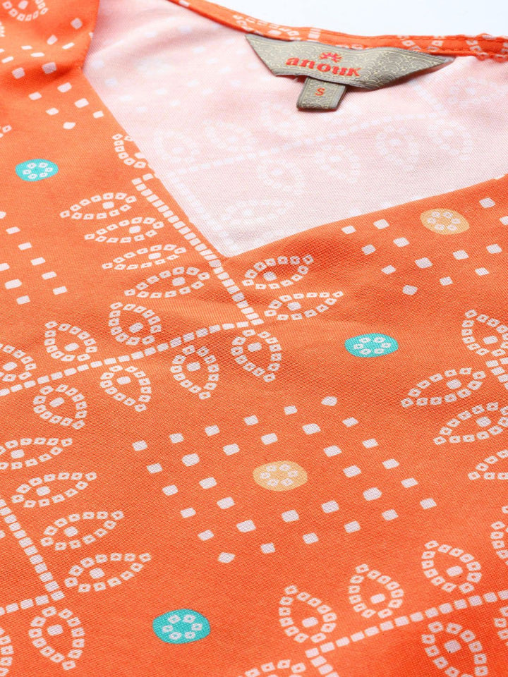 Anouk Ethnic Motifs Printed Regular Kurta With Trousers & With Dupatta