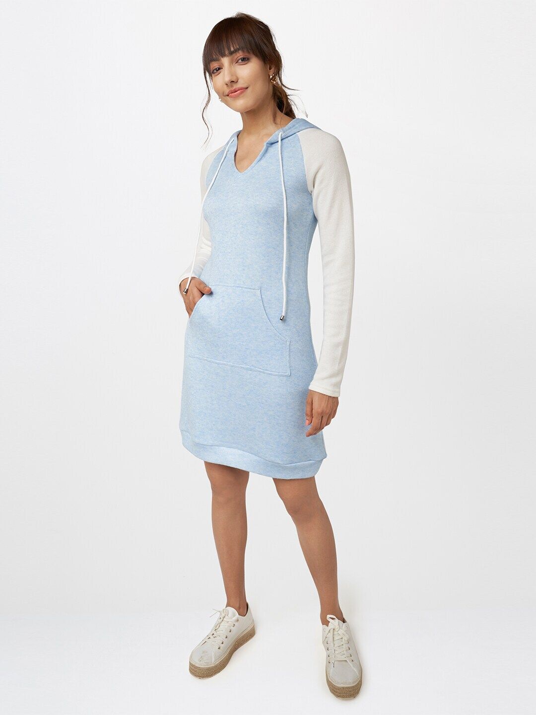 AND Blue & White T-shirt Dress