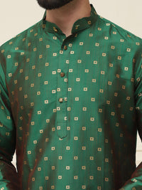 SOJANYA Men Green Kurta