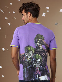 The Indian Garage Co Men Joker Typography Printed Round Neck Cotton Slim Fit T-shirt