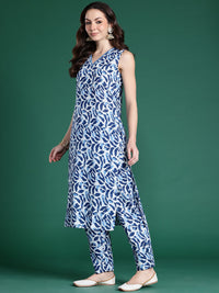Indo Era Printed Pure Cotton Kurta with Trousers
