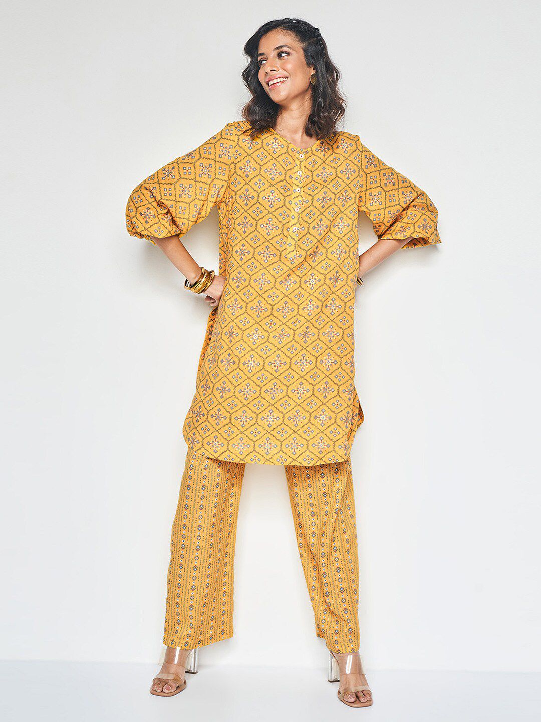 Global Desi Printed Kurta Set