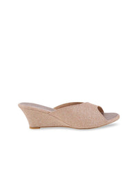 Mochi Women Gold-Toned Solid Sandals