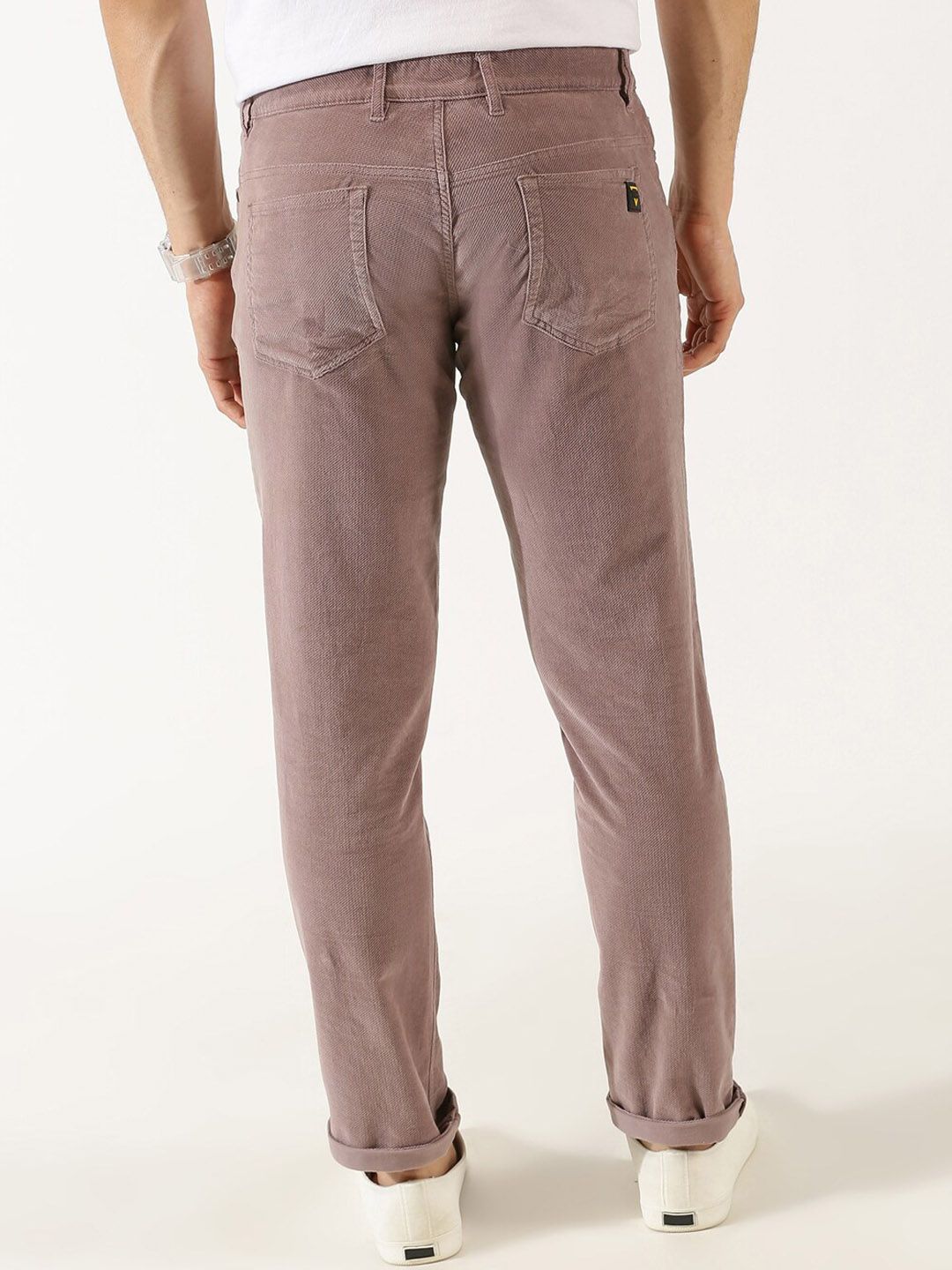Thomas Scott Men Regular Fit Corduroy Chinos Trousers