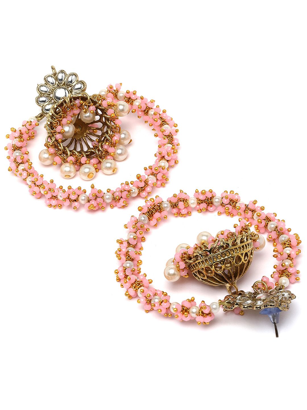 Anting-anting Jhumkas Kontemporari Karatcart berlapis emas