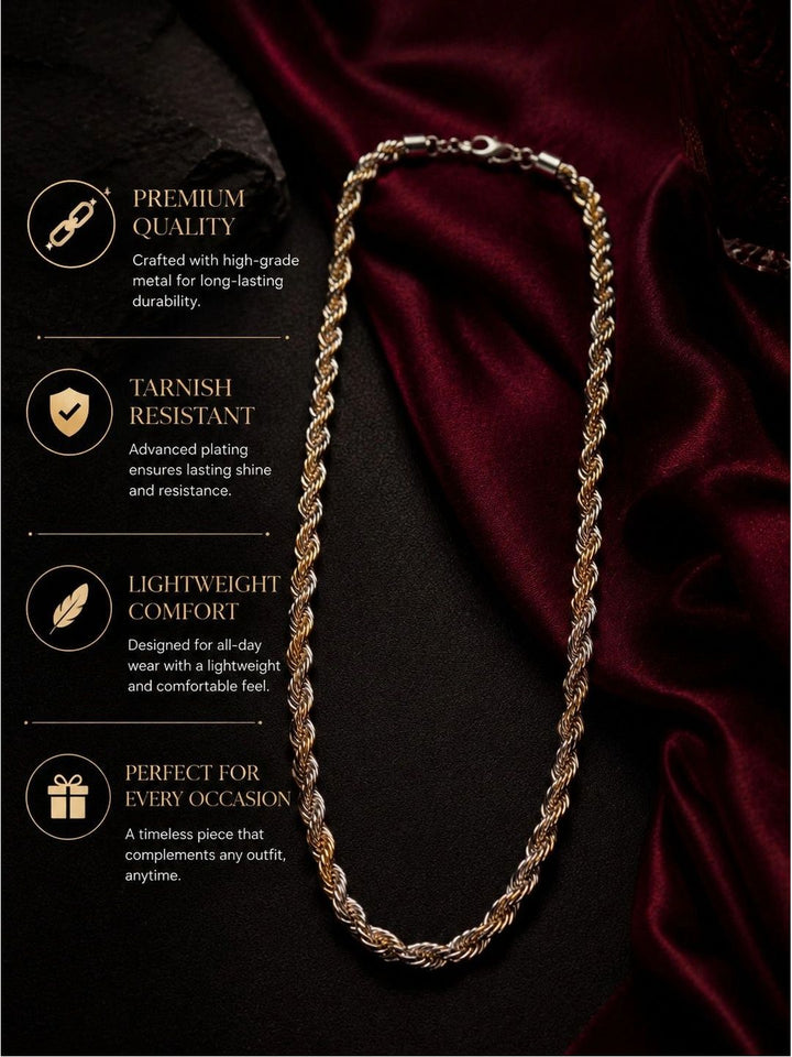 PANASH Men Brass Gold-Plated Chain