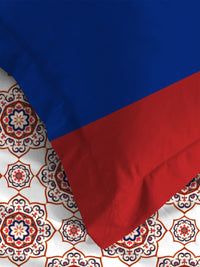 TRIDENT Majestic Mandala Red Urban Comfort Flat 144TC Single Cotton Bedsheet Set