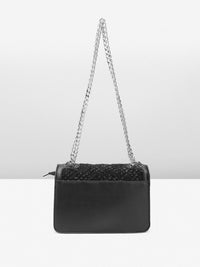 Lino Perros Structured Sling Bag with Quilted Detail