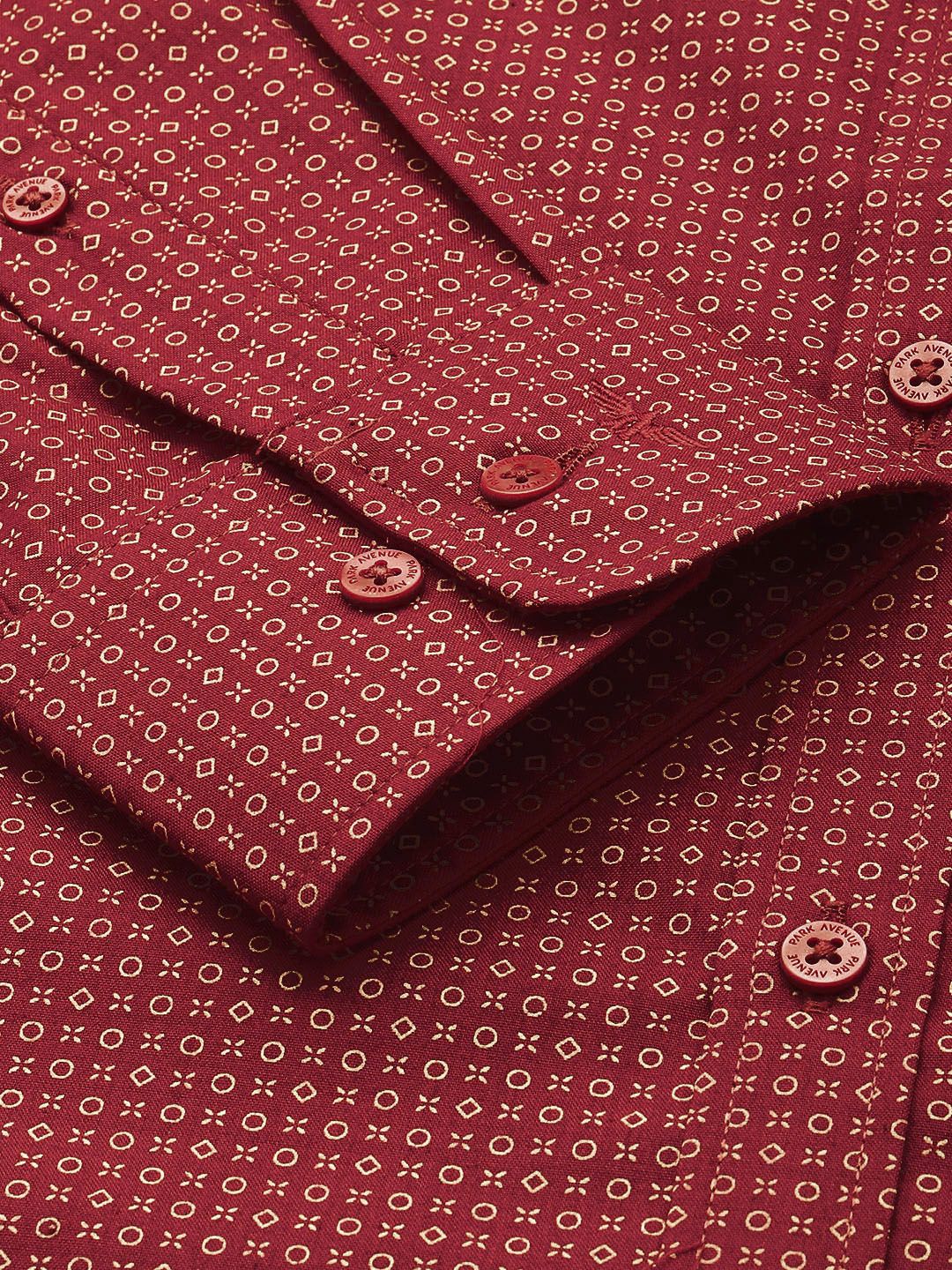 Park Avenue Slim Fit Opaque Micro Ditsy Printed Formal Shirt