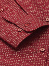 Park Avenue Slim Fit Opaque Micro Ditsy Printed Formal Shirt
