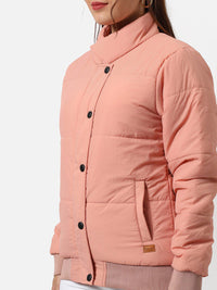 Kampus Sutra Wanita Pink Windcheater Padded Jacket