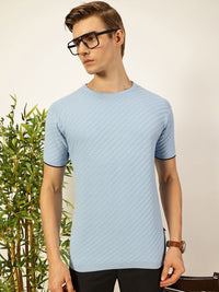 Thomas Scott Men Knit Textured Round Neck T-shirt